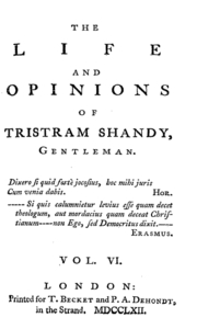 A vida e as opiniões de Tristram Shandy, um cavalheiro
