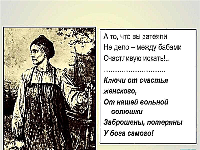 Composition: femmes russes dans le poème «À qui il fait bon vivre en Russie» (N. A. Nekrasov)