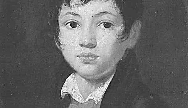 The composition of the painting O.A. Kiprensky "Portrait of a boy Chelishchev"